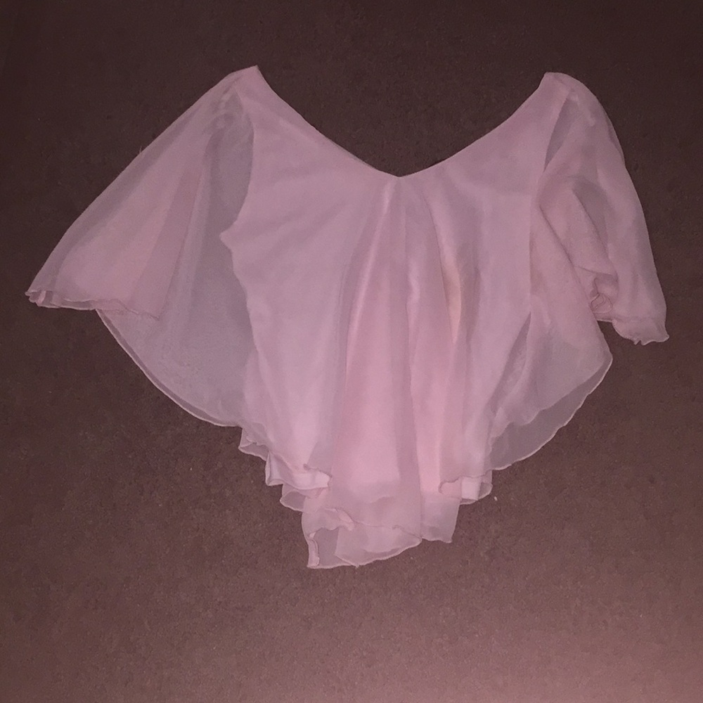 Pink flowy crop top
